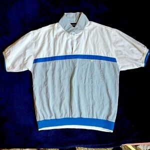 Pierre Cardin Unisex Tops Blue White Large Mens Womens